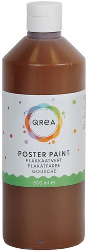Plakkaatverf Qrea donkerbruin 500 Milliliter
