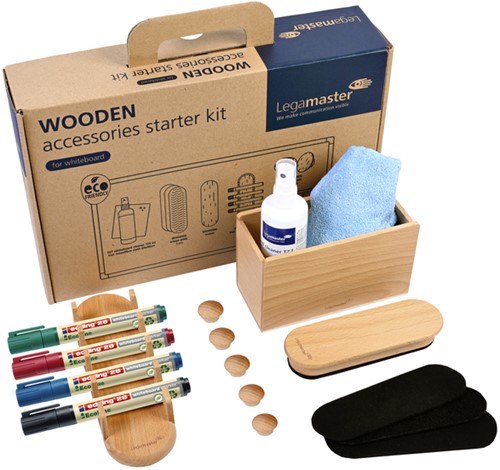Whiteboard accessoire starter kit Legamaster WOODEN