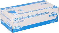 Handschoen CMT L nitril blauw