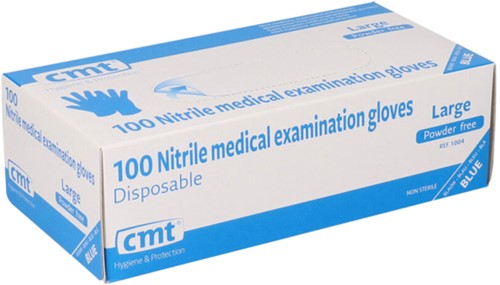 Handschoen CMT L nitril blauw
