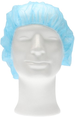 Haarnet CMT bouffant non-woven M 50cm PP blauw