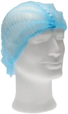 Haarnet CMT clip non-woven L 53cm met detectie strip PP blauw-3
