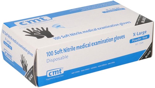 Handschoen CMT XL soft nitril zwart