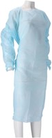 Schort CMT 115x105cm 30mu geruwd lange mouw CPE blauw-3