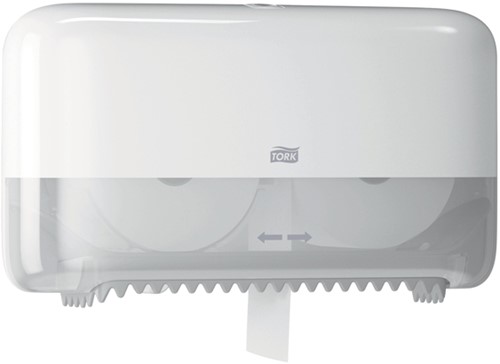 Dispenser Tork T7 558040 voor hulsloos toiletpapier wit-2