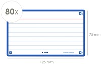 Flashcard Oxford 2.0 75x125mm 80vel 250gr lijn blauw-2