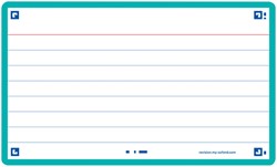 Flashcard Oxford 2.0 75x125mm 80vel 250gr lijn mint