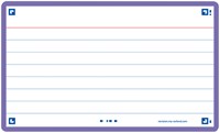 Flashcard Oxford 2.0 75x125mm 80vel 250gr lijn paars