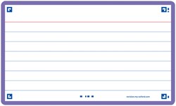 Flashcard Oxford 2.0 75x125mm 80vel 250gr lijn paars
