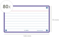 Flashcard Oxford 2.0 75x125mm 80vel 250gr lijn paars-2