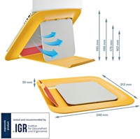 Laptopstandaard Leitz Ergo Cosy geel-3