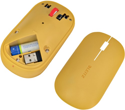 Muis Leitz draadloos Cosy geel-2