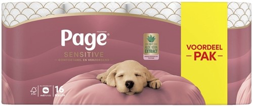 Toiletpapier Page Sensitive Aloë Vera 3-laags wit 16x 140vel