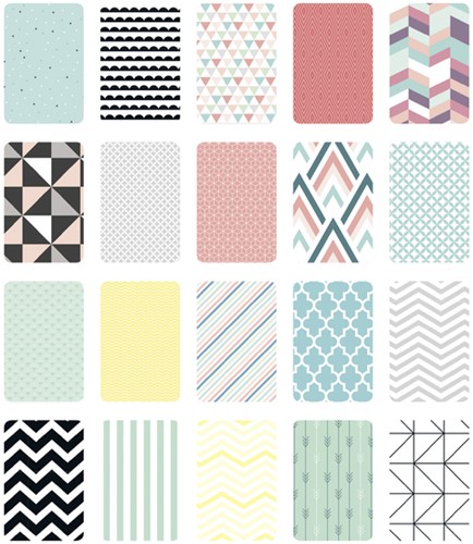 Papierblok Folia Geometrie 24x34cm 270gr 20 vel assorti-2