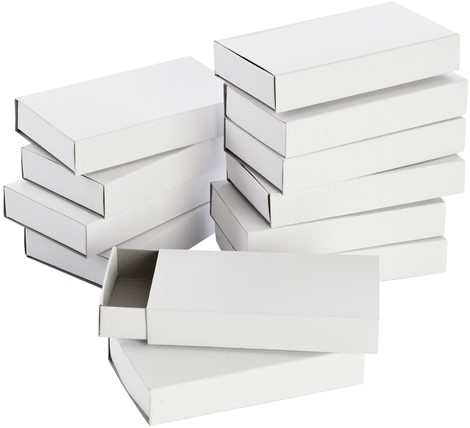 Luciferdoosjes Folia groot 110x60x20mm 12 stuks wit-2