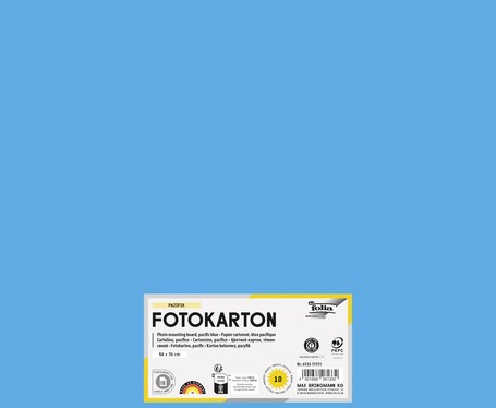Fotokarton Folia Tweezijdig 50x70cm 300gr NR33 babyblauw