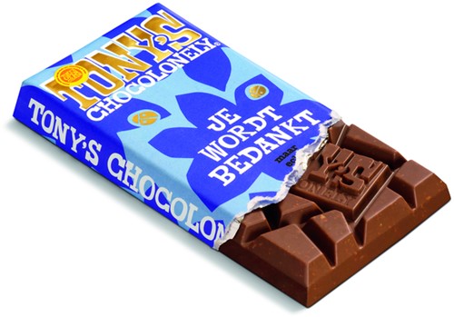 Chocolade Tony's Chocolonely gifting bar je wordt bedankt-2