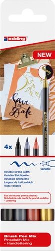 Brushpen edding 1340 letteringset assorti