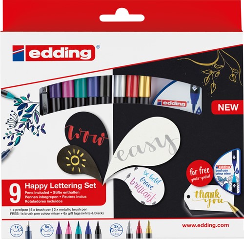 Brushpen edding 1340 happy lettering 9+2