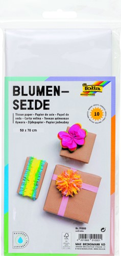 Zijdevloeipapier Folia 50x70cm 20gr NR00 wit pk/5