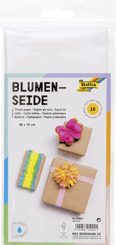 Zijdevloeipapier Folia 50x70cm 20gr NR00 wit pk/5