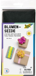 Zijdevloeipapier Folia 50x70cm 20gr NR90 zwart pk/5