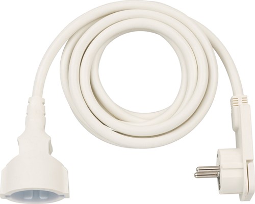 Verlengkabel Brennenstuhl met platte stekker 3m H05VV-F3G1,5 wit