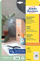 Etiket Avery Zweckform L7121-25 QR code 45x45mm opaak 400stuks