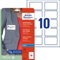 Badge Avery Zweckform J4785-20 80x50mm wit 200stuks-2