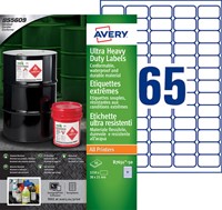 Etiket A4 38x21mm Avery B7651-50 polyethyleen wit pk/3250-2