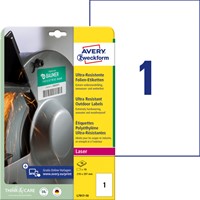 Etiket A4 210x297mm polyethyleen Avery Zweckform L7917-10 wit pk/10-2