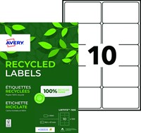 Etiket A4 99.1x57mm  Avery LR7173-100 recycled wit pk/1000-2