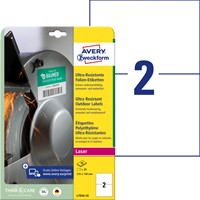 Etiket A4 210x148mm Avery Zweckform L7916-10 polyethyleen wit pk/20-2