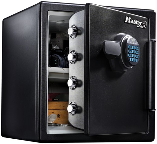 Kluis Master Lock brandvrij en waterdicht electronisch combi-slot XL zwart