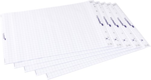 Flipoverpapier Legamaster 65x98cm ruit 5x20vel