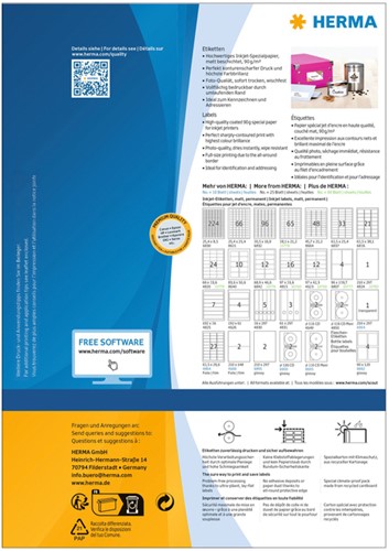 Etiket A4  97x 33,8mm 10780 inkjet ds/1280-2