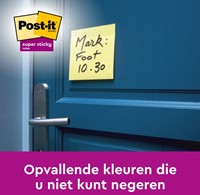 Post-it memoblokje  76x127mm 655 Super Sticky geel pk/12-3