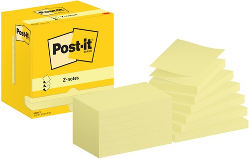 Post-it memoblokje  76x127mm Z-Note R350 geel pk/12
