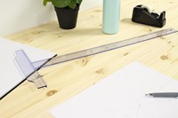 Tekenhaak Aristo 60cm GeoCollege transparant-1