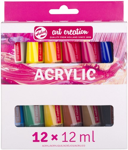 TAC Acrylverf set 12x12 ml 12 Stuk