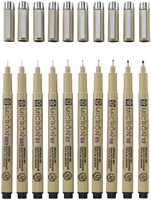 Sakura Pigma Micron Etui 10 fineliners Zwart 10 Stuk-3