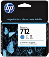 Inktcartridge HP 3ED67A (712) cyaan