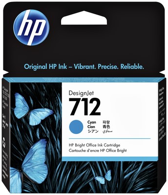Inktcartridge HP 3ED67A (712) cyaan