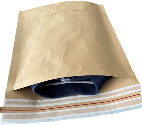 Verzendzak IEZZY 25x32 + 5cm bruin dubbele plakstrip ds/350-2