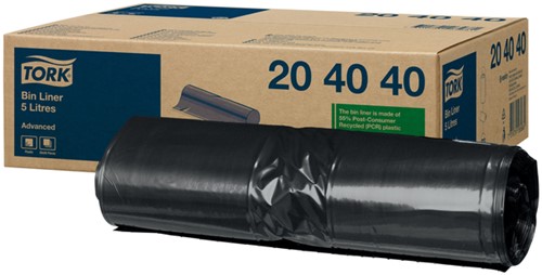 Afvalzak Tork B3 33x40cm 5L zwart