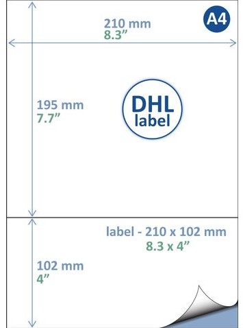Etiket DHL IEZZY A4 1.000 vel 210x102mm 1000labels-3