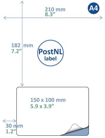 Etiket Post NL IEZZY A4 1.000vel 150x100mm 1000labels-3