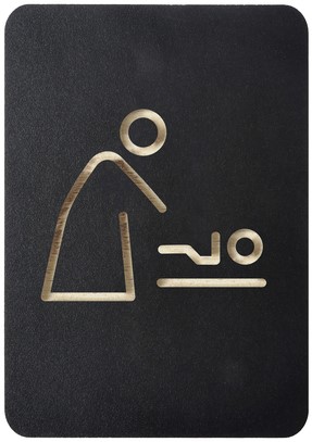 Pictogram Europel baby zwart