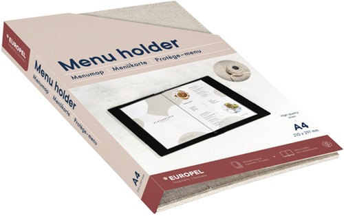 Menumap Europel linnen A4 beige 6 tassen-2