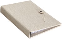 Menumap Europel linnen A5 beige 6 tassen